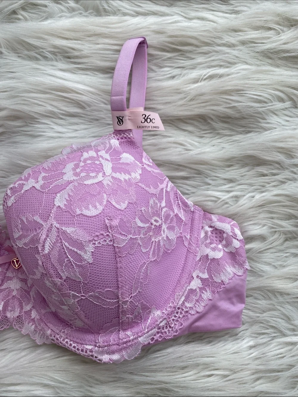 Victoria's Secret | Lilac Lace Body By Victoria Lined Demi Underwire Bra - Picture 4 of 12